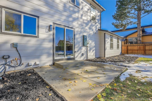 rear view of property with a patio area