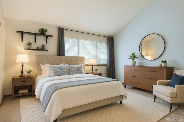 5555 E Briarwood Ave Unit 706, Centennial, CO 80122 - bedroom featuring light colored carpet and lofted ceiling