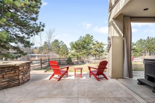 view of patio / terrace with a fenced backyard