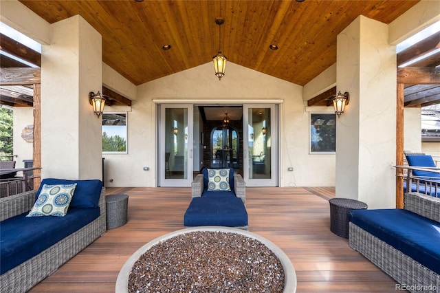 view of wooden deck