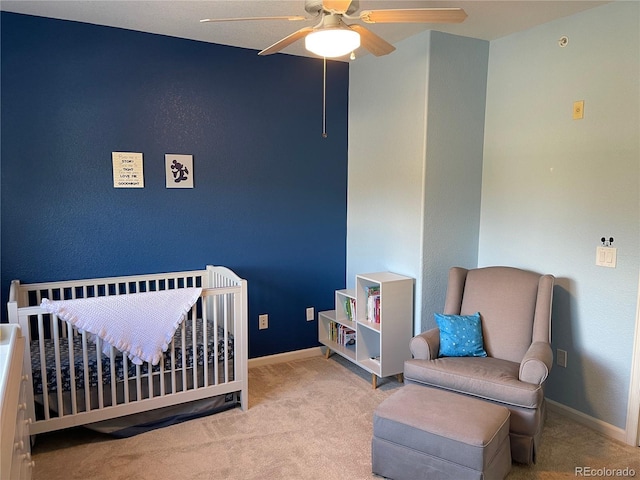 9557 W San Juan Cir Unit 207, Littleton, CO 80128 - bedroom featuring carpet floors, baseboards, and a ceiling fan