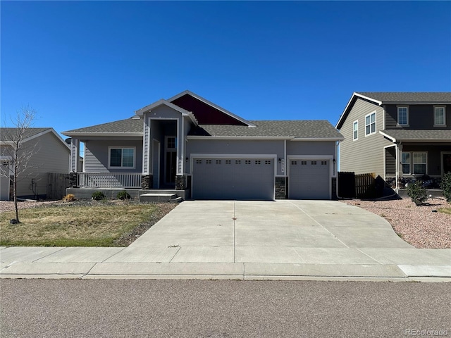 craftsman-style home featuring a garage