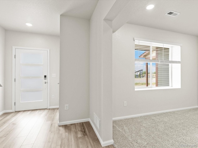 interior space featuring light wood-type flooring