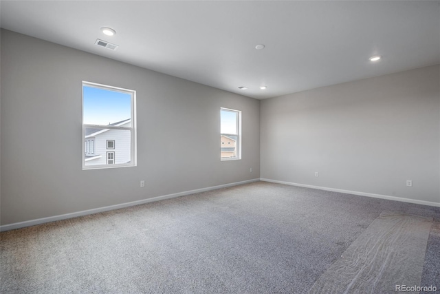 view of carpeted empty room