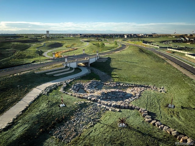 aerial view with a rural view