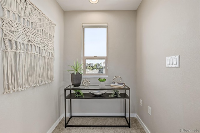 10305 Martin Luther King Blvd, Denver, CO 80238 - doorway to outside with carpet, baseboards, and a desk