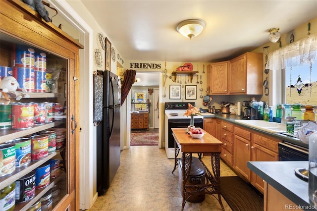 310 E Whiting Ave, Cripple Creek, CO 80813 - kitchen with black appliances and a sink