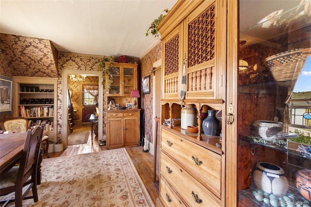 310 E Whiting Ave, Cripple Creek, CO 80813 - wine room featuring wallpapered walls and wood finished floors