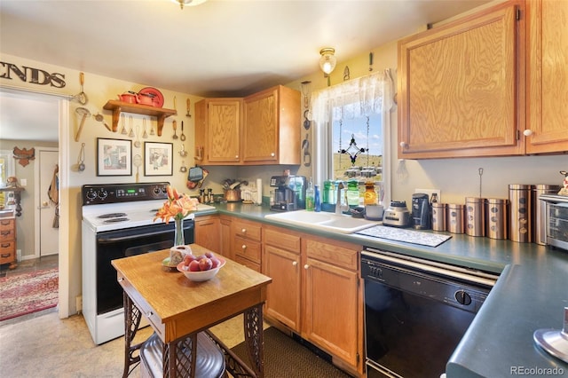 310 E Whiting Ave, Cripple Creek, CO 80813 - kitchen featuring range with electric stovetop and black dishwasher