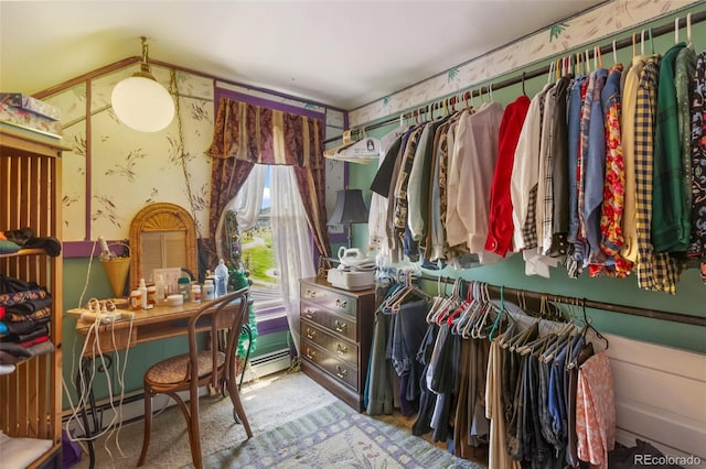 310 E Whiting Ave, Cripple Creek, CO 80813 - spacious closet with carpet flooring and a baseboard radiator
