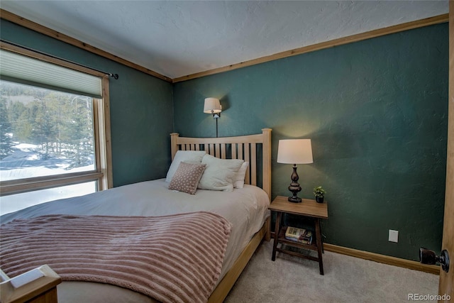 68 Starlit Ln, Blue River, CO 80424 - carpeted bedroom with a textured wall and baseboards
