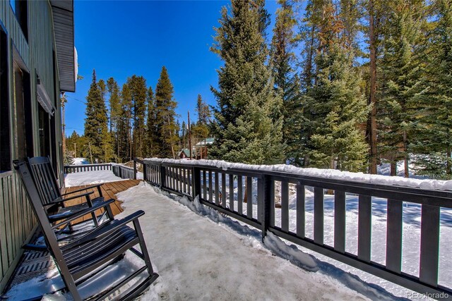 68 Starlit Ln, Blue River, CO 80424 - view of snow covered back of property