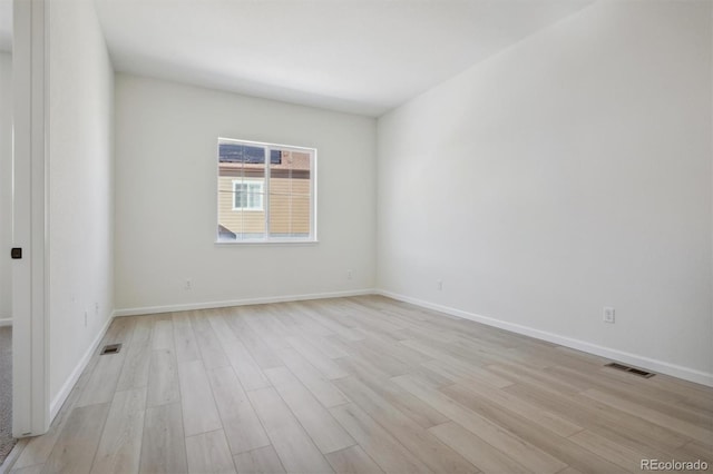 empty room featuring light hardwood / wood-style flooring