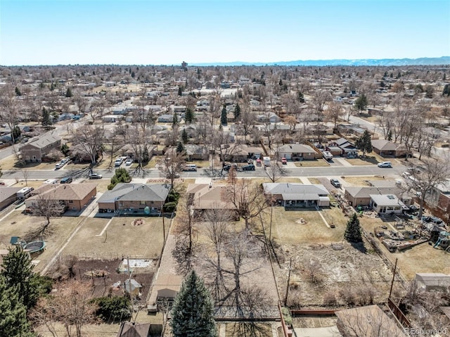 aerial view featuring a residential view