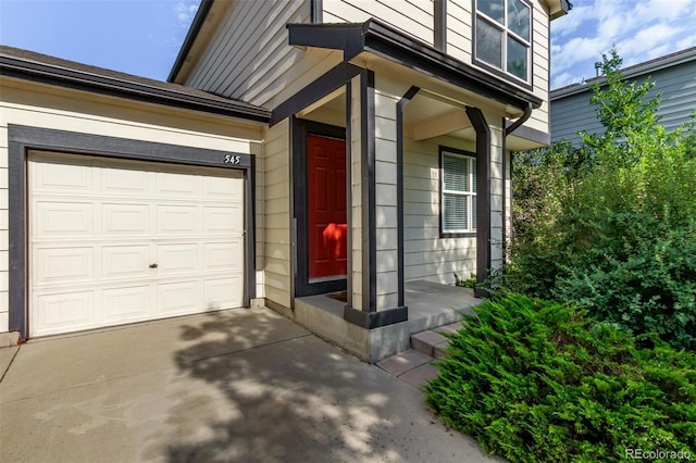 545 Tanager St, Brighton, CO 80601 - view of exterior entry featuring driveway and a garage