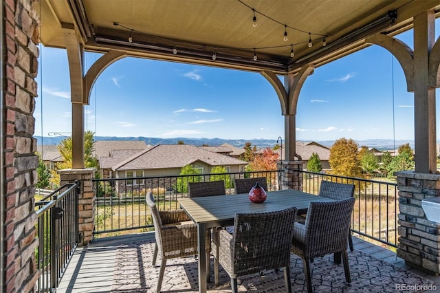 10731 Featherwalk Ln, Highlands Ranch, CO 80126 - view of patio featuring a mountain view and a balcony