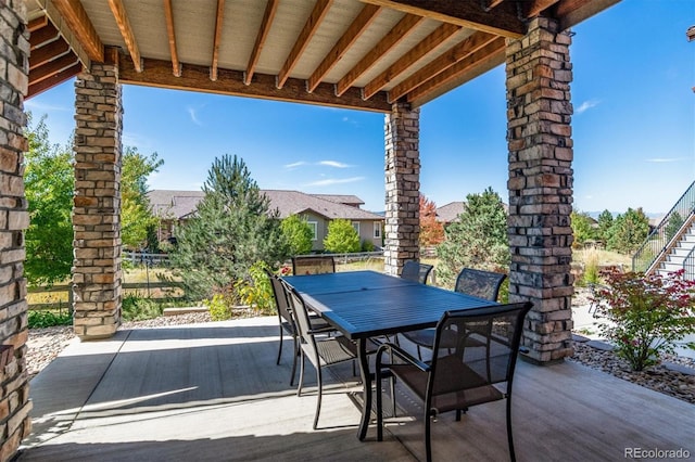 10731 Featherwalk Ln, Highlands Ranch, CO 80126 - view of patio featuring outdoor dining area