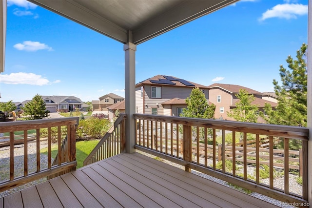 12210 Pine Post Dr, Parker, CO 80138 - wooden terrace with a residential view