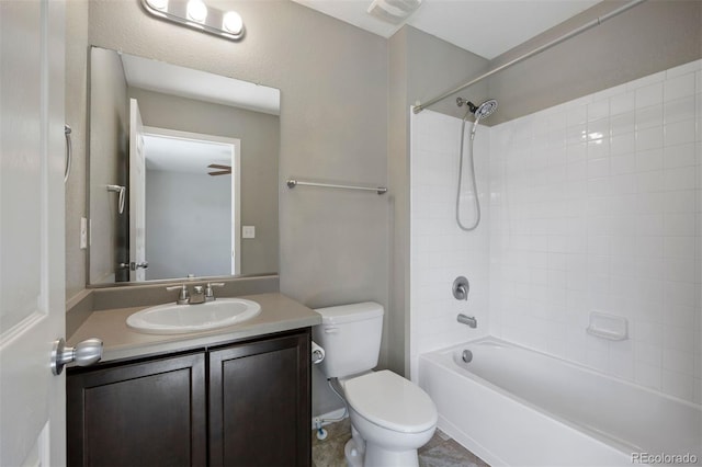12210 Pine Post Dr, Parker, CO 80138 - full bath with toilet, vanity, and shower / bathtub combination