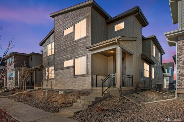 contemporary home with central AC