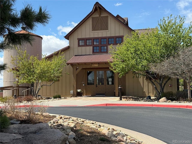 view of front of property with board and batten siding
