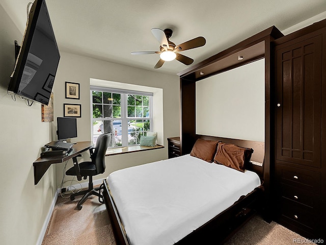5319 E Davies Dr, Centennial, CO 80122 - bedroom featuring carpet, an office area, and a ceiling fan