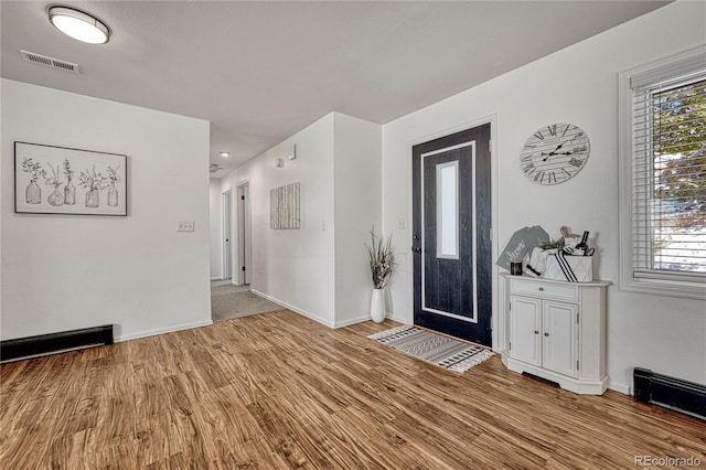 entryway featuring light hardwood / wood-style flooring