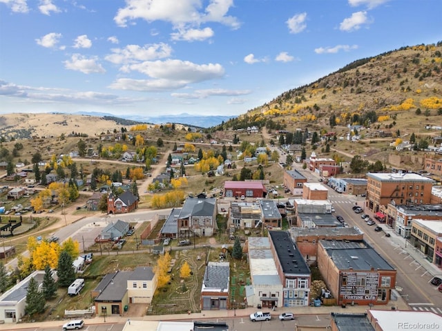 bird's eye view featuring a mountain view