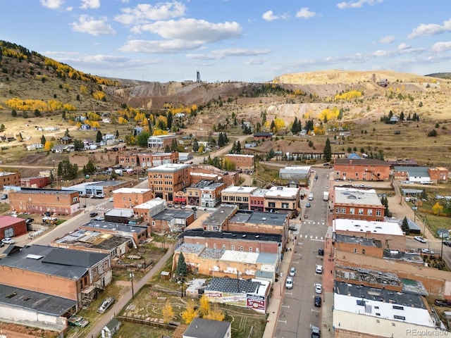 bird's eye view featuring a mountain view