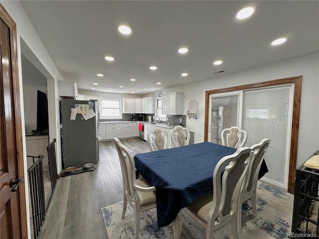 495 E Ave, Limon, CO 80828 - dining room with recessed lighting and light wood finished floors