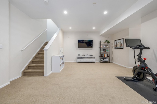 3433 N Wabash St, Denver, CO 80238 - workout room with recessed lighting and carpet floors