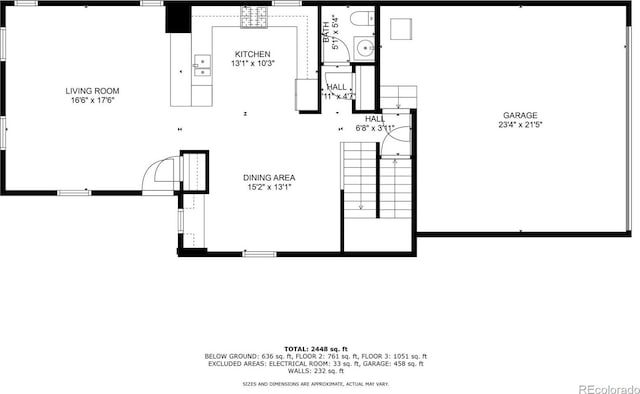 3433 N Wabash St, Denver, CO 80238 - view of floor plan / room layout