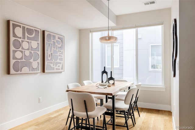 dining room featuring light wood-type flooring