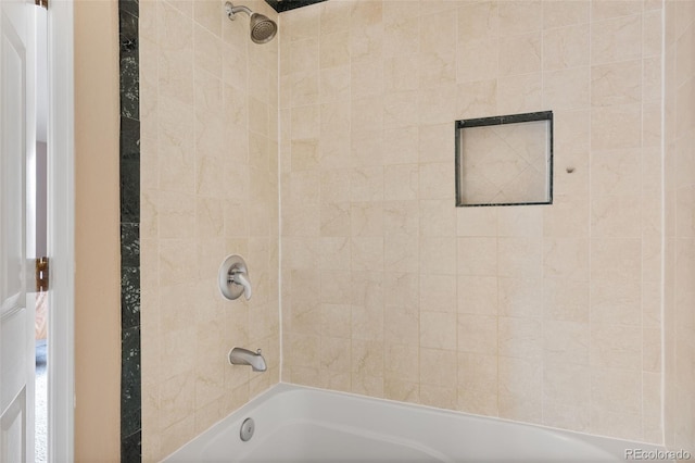 bathroom featuring bathing tub / shower combination