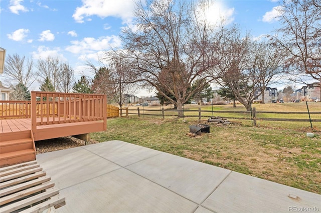 view of patio / terrace featuring a wooden deck