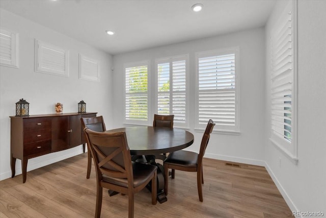 5045 Preserve Pl, Firestone, CO 80504 - dining area with light wood-style flooring and recessed lighting