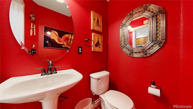 bathroom featuring a sink and toilet