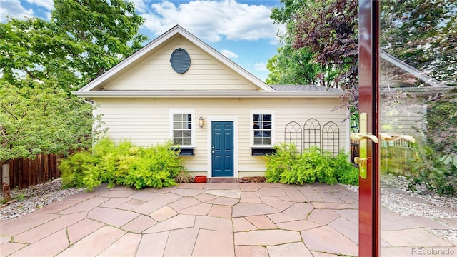 rear view of property with a patio