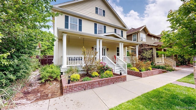 view of front facade with a porch