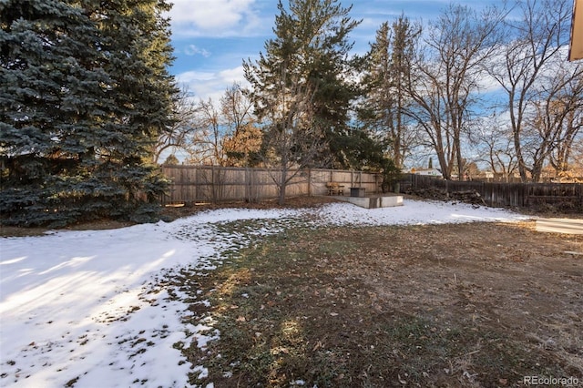 view of snowy yard