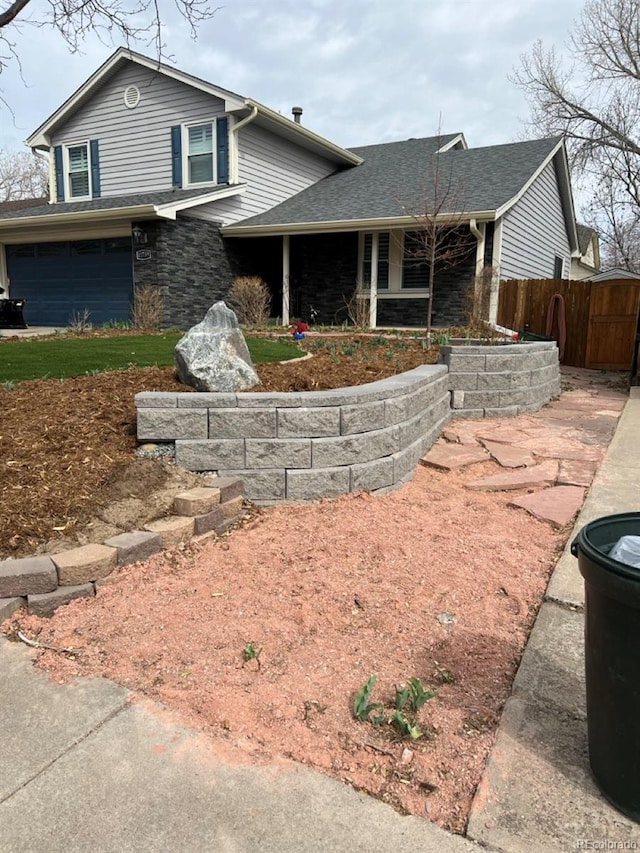 view of front of house featuring a garage