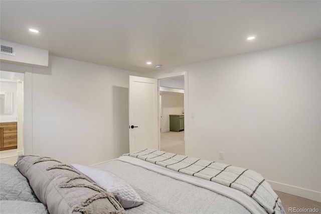 view of carpeted bedroom