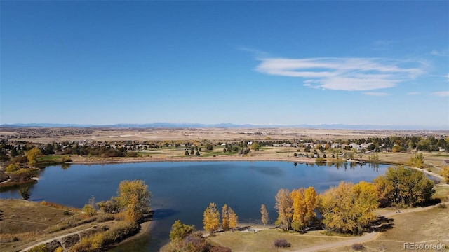 property view of water with a mountain view