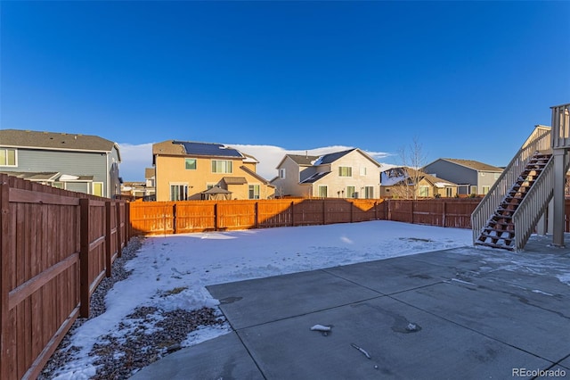 view of snowy yard