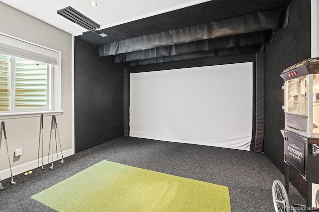 8985 Chalk Creek Pl, Littleton, CO 80125 - rec room featuring carpet flooring and golf simulator