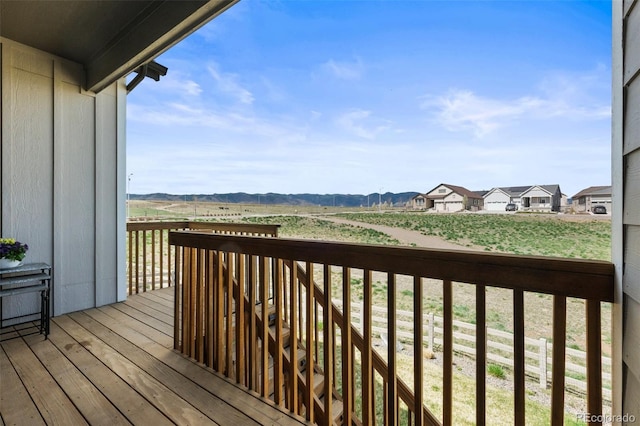 8985 Chalk Creek Pl, Littleton, CO 80125 - wooden deck featuring a mountain view