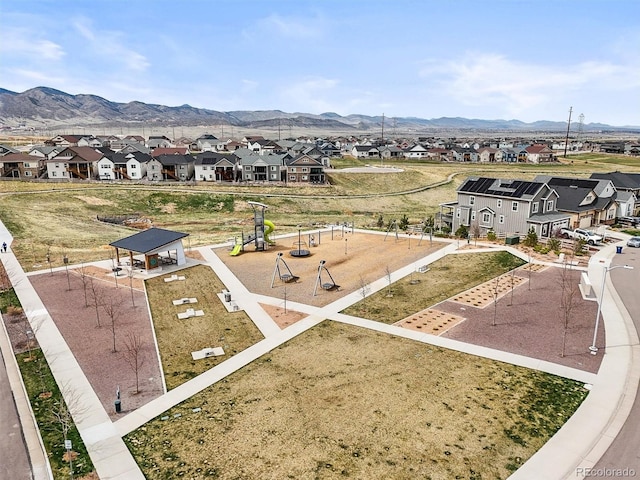 8985 Chalk Creek Pl, Littleton, CO 80125 - aerial view of residential area with a mountain backdrop
