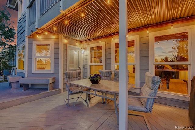 5457 S Valdai St, Aurora, CO 80015 - deck with outdoor dining space