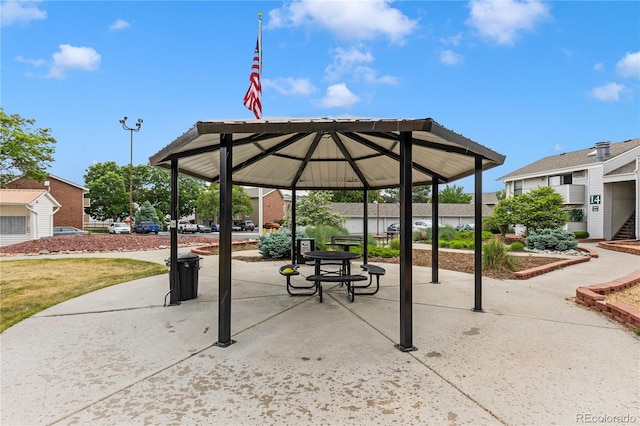 view of property's community featuring a gazebo