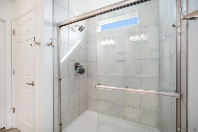 full bathroom with a stall shower